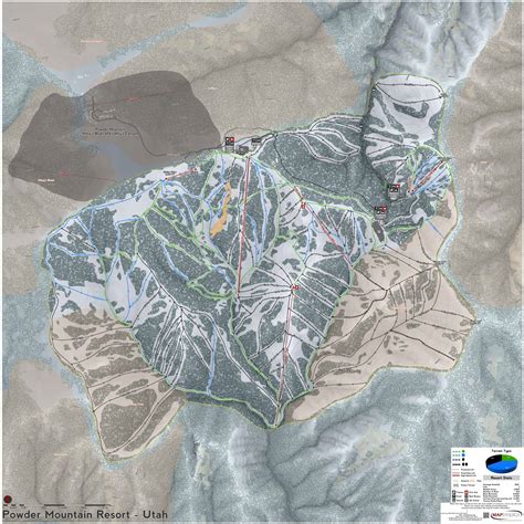 Utah Ski Maps | Powder Mountain Ski Resort Trail Map