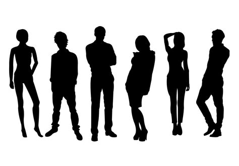 Men and Women Silhouette Vector Set - Download Free Vector Art, Stock Graphics & Images