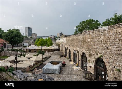 Nis, Serbia May 4, 2018: Inside of Nis Fortress. Fortress is a complex ...