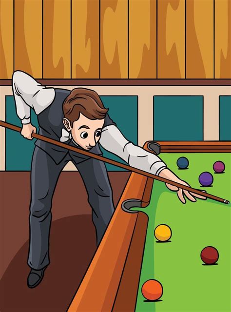 Snooker Sport Colored Cartoon Illustration 12626443 Vector Art at Vecteezy