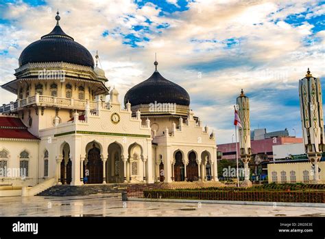 July 31, 2023. Banda Aceh, Indonesia. the Baiturrahman Grand Mosque, is ...