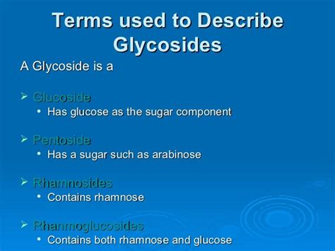 Plant glycosides