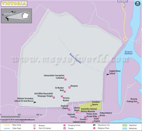 Victoria Seychelles Map | Capital of Seychelles