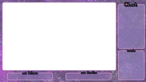 purple sparkle twitch stream overlay — Weasyl