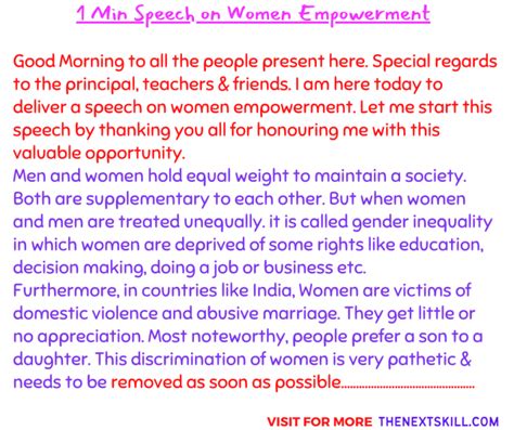 Top 4 Speech On Women Empowerment [1-5 Min]