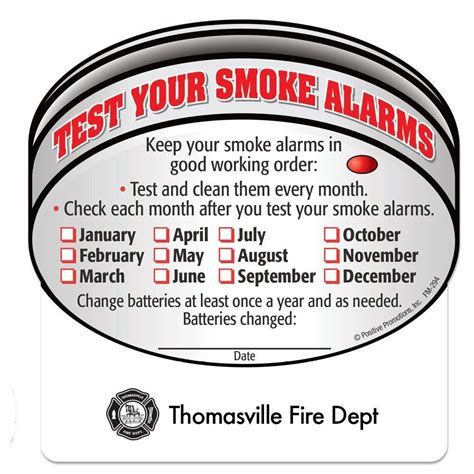 Test Your Smoke Alarm Fire Safety Magnet | Positive Promotions