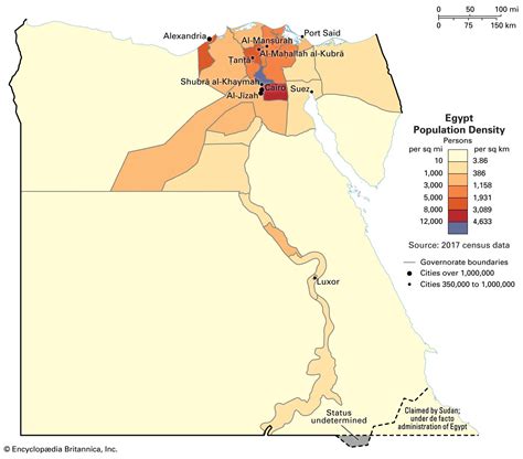 Population Density | Map, Egypt, Northeast region