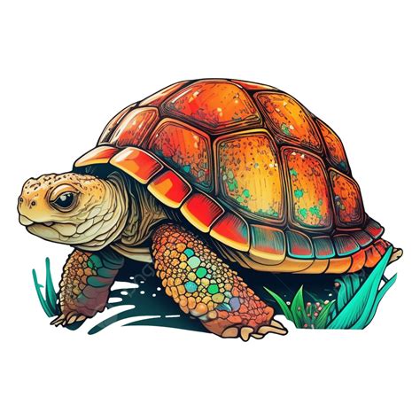 Turtle Tortoise Red Turtle Shell Pattern, Tortoise, Pattern, Cartoon ...