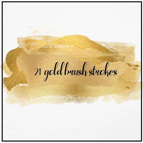 Gold Logo, Paint Brushes, Brush Strokes, Digital Scrapbooking, Digital ...