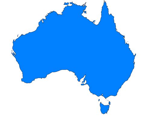 Blue Map Australia Clip Art at Clker.com - vector clip art online, royalty free & public domain