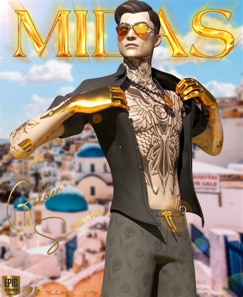 Download Midas Fortnite Golden Summer Wallpaper | Wallpapers.com