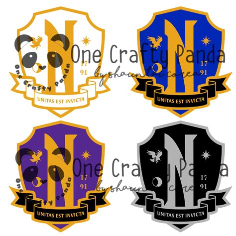 Four Nevermore Academy Logo Emblem INSPIRED Pngs Wednesday - Etsy