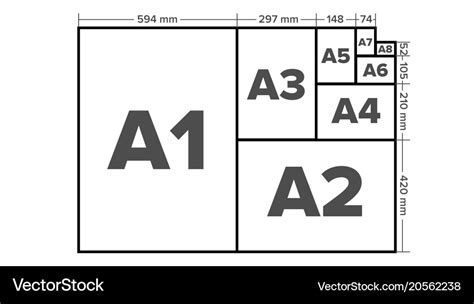 Paper Sizes Vector A1 A2 A3 Stock Vector (Royalty Free)