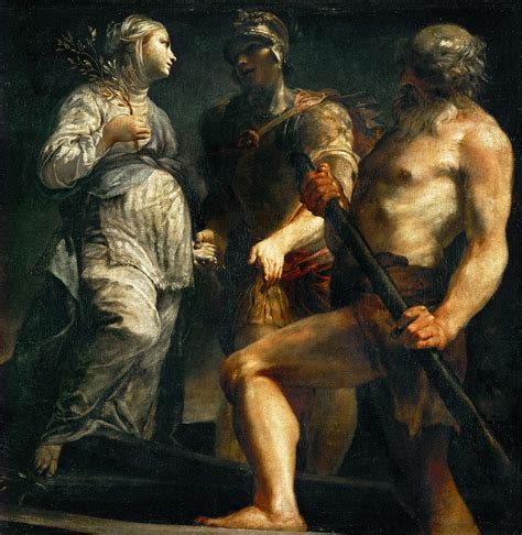 Aeneas the Sibyl and Charon Painting by Giuseppe Maria Crespi - Pixels