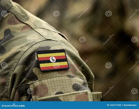 Flag of Uganda on Military Uniform. Army, Troops, Soldiers Stock Image ...