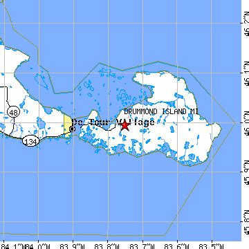 Drummond Island, Michigan (MI) ~ population data, races, housing & economy