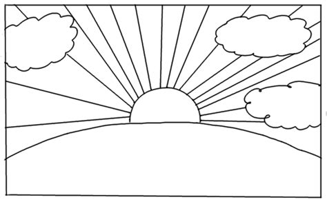 How to Draw a Sunrise for Kids Step by Step