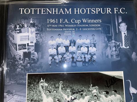 Signed Framed Tottenham Hotspur 1961 FA Cup Photo Montage - Its Signed ...