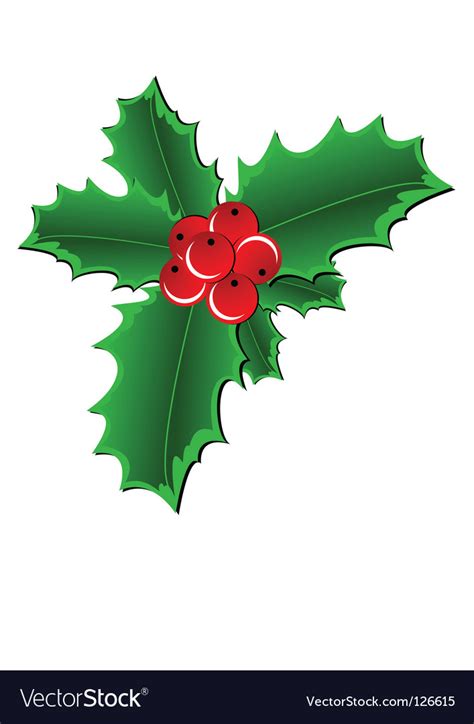 Christmas holly border Royalty Free Vector Image