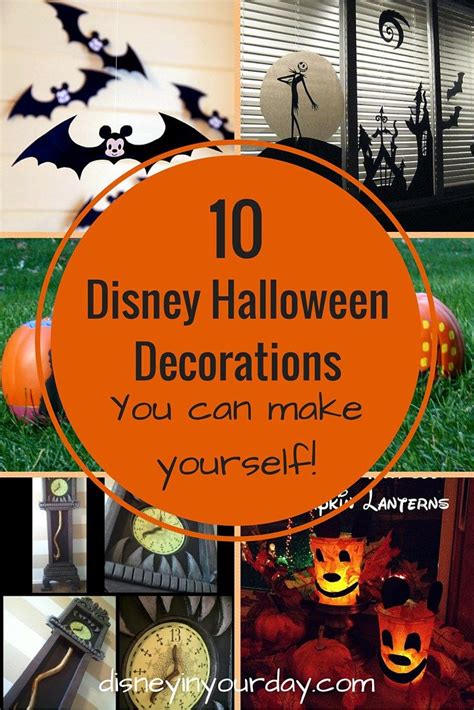 halloween decorations with the words 10 disney halloween decorations you can make yourself on it ...