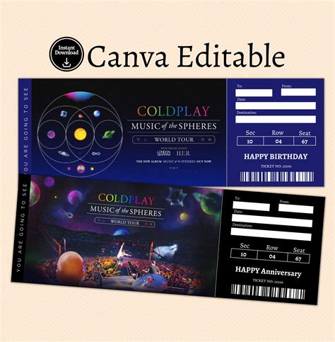 Coldplay Music Of The Spheres Tour 2023 Buy A Surprise Ticket Gift Tee ...