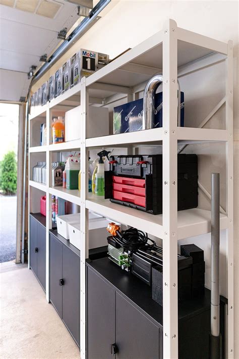 Best garage shelves using ikea bror shelving for garage organization ...