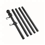 Flagpole Sectional Kit Wall Flagpole Flag Pole For House With Rotating Rings And Flag Pole Clips ...