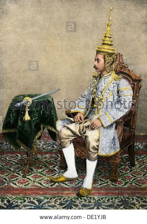 Rama V (Chulalongkorn), King of Siam, in his royal attire, circa 1900. - DE1YJB from Alamy's ...