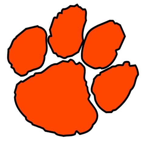 Clemson Paw Print Vector | Large | Printables, Templates, & More ...