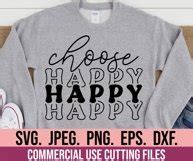 Choose Happy Trendy SVG - Mental Health - Self Care SVG