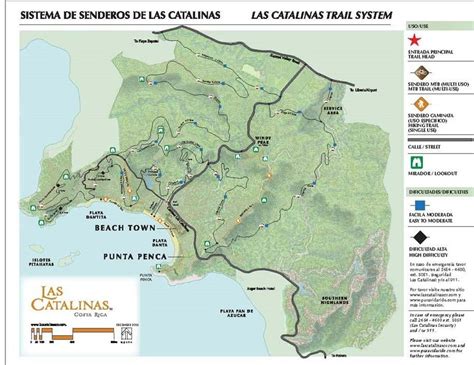 Map of Las Catalinas Trail System.