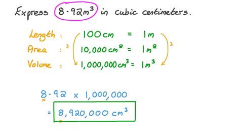 Question Video: Converting between Cubic Centimeters and Cubic Meters | Nagwa