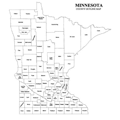 Minnesota County Map Printable