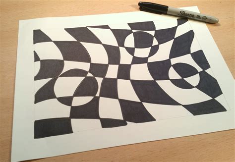 Abstract Checkerboard Art • Art Supply Guide