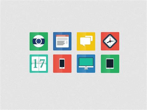 FREE PSD - Flat Icons | Free web icons, Flat design icons, Flat icon