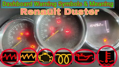 Renault Duster Dashboard Warning Symbols And Meaning