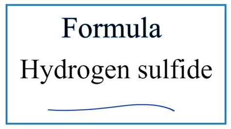 How to Write the Formula for Hydrogen sulfide - YouTube