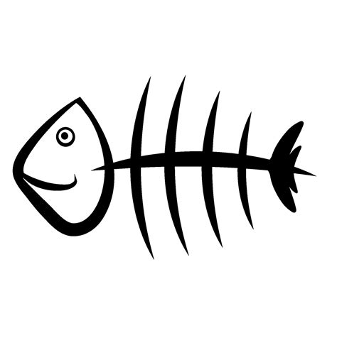 black Fish bone vector icon 28536795 Vector Art at Vecteezy