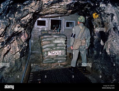 Tunnel Built by North Koreans to Invade South Korea, DMZ Line Stock ...