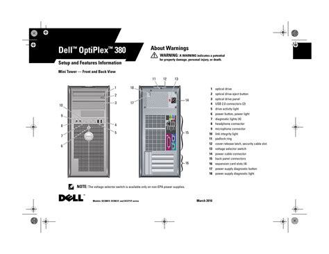 Dell OptiPlex 380 (Late 2009) User Manual | 8 pages