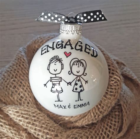 Engagement Gift, Personalized Engagement Ornament, Engaged Ornament ...