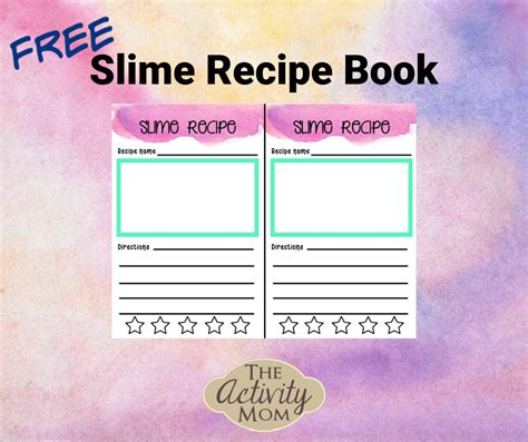 FREE Printable Slime Recipe Book for Kids - The Activity Mom