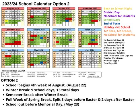 Colorado Springs School Calendar 2024-25 - 2024 Calendar Year