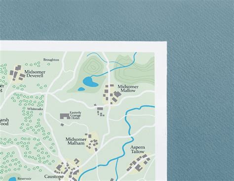 Midsomer Murders Locations Map Poster High Quality Print | Etsy