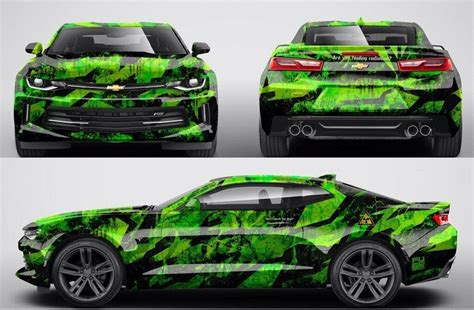 Custom Car Sticker Hood Decal Full Body Livery Vinyl Wrap Radiation Camouflage - Graphics Decals