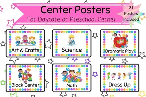 Center Signs for Daycare or Preschool Classrooms 31 PDF - Etsy