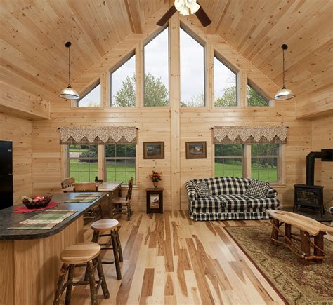 Modular Log Homes | Prefab log homes, Log cabin interior, Cabin interiors