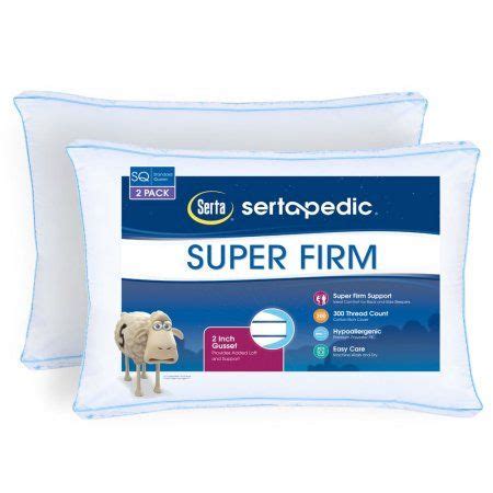 Sertapedic Super Firm Pillows, Set of 2, Standard Size - Walmart.com ...
