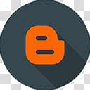Free download | Flatjoy Circle Icons, Blogger_alt, orange letter "B ...