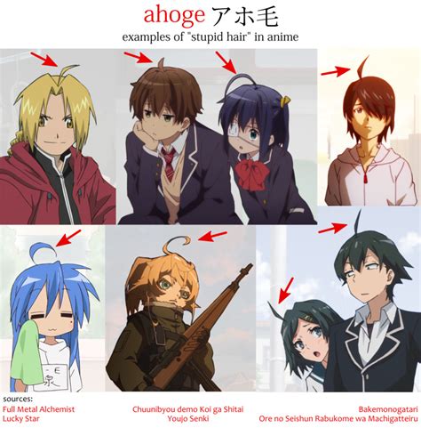 ahoge アホ毛 | Japanese with Anime